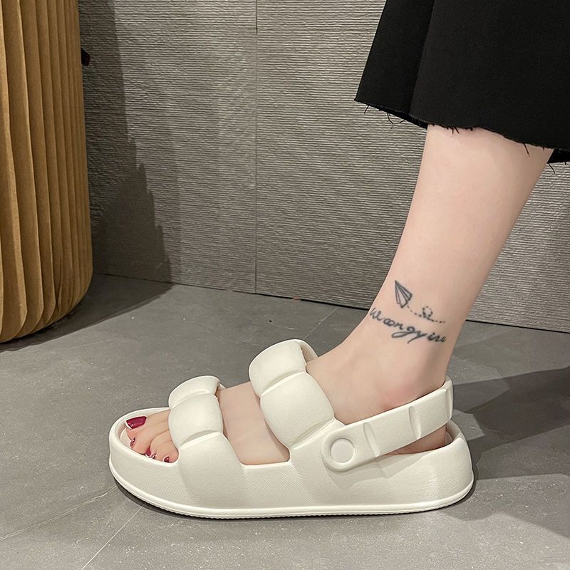 Slippers women's ins trendy outer wear  summer new home indoor net red thick bottom non-slip all-match two-wear sandals