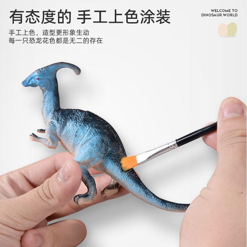 仿真恐龙模型玩具软胶套装侏罗纪霸王龙三角龙动物手办男孩3-6岁8