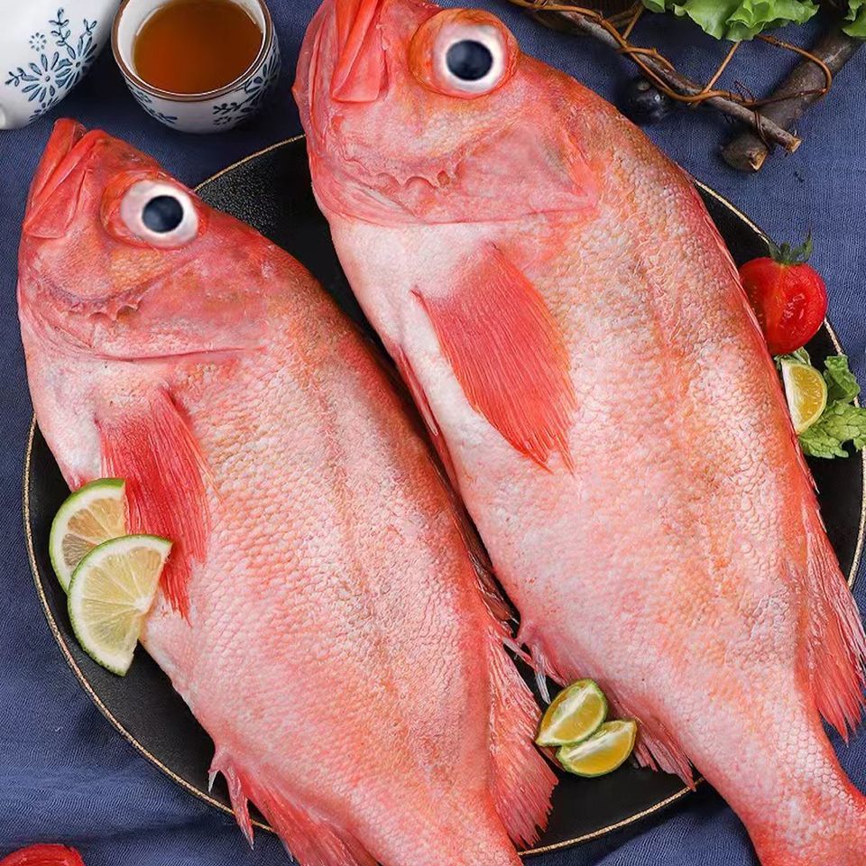 【新鲜红石斑鱼】深海红鱼红石斑鱼大眼鱼富贵鱼龙胆鱼海鲜