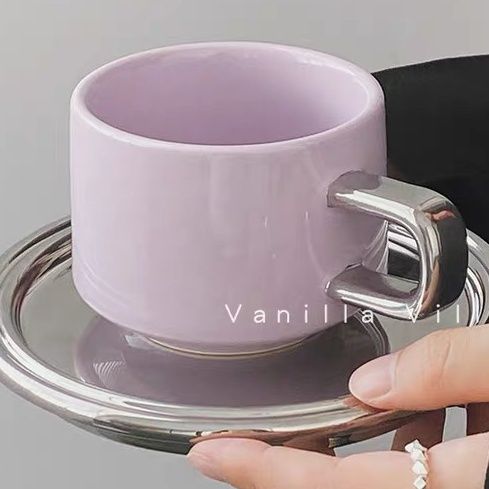 马克杯设计小众高颜值ins风撞色咖啡杯子高档精致下午茶咖啡杯碟