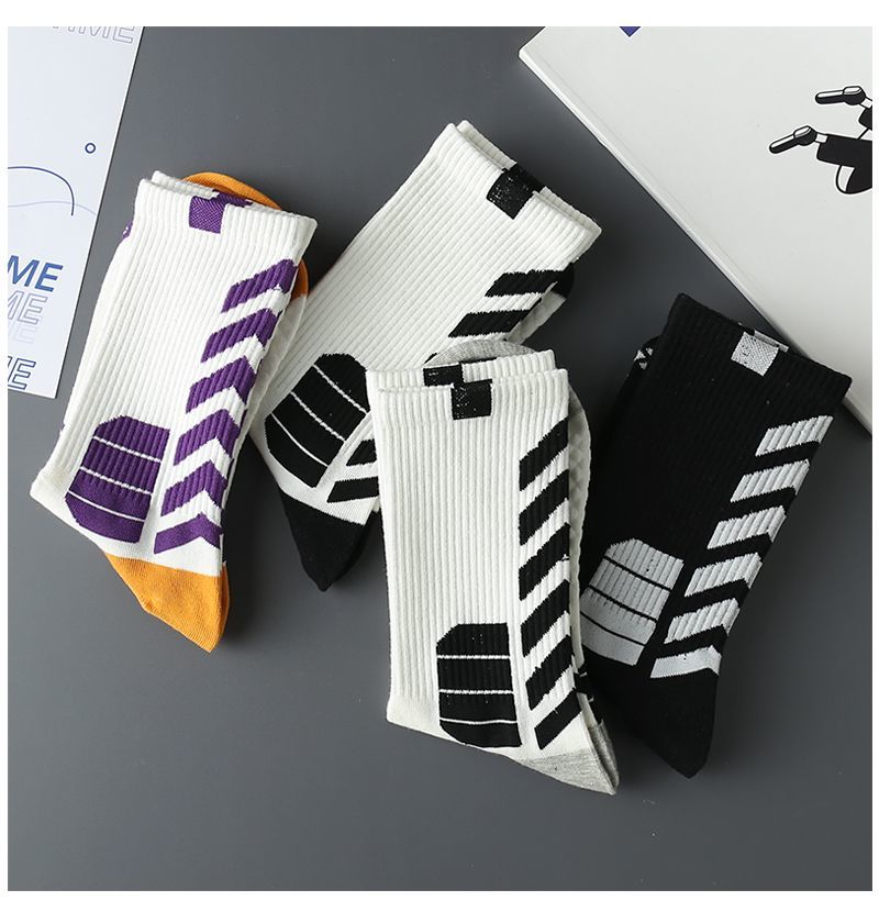 Basketball socks, sports socks, men's long sleeves, high top, men's medium sleeves, American style practical training_voghion.com