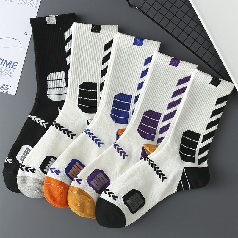 Basketball socks, sports socks, men's long sleeves, high top, men's medium sleeves, American style practical training_voghion.com
