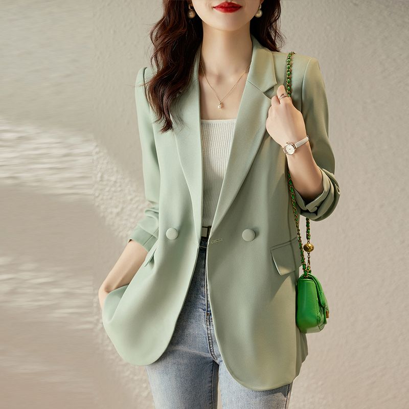 High-end suit jacket women spring and autumn  new design sense niche Korean casual small suit hot style women