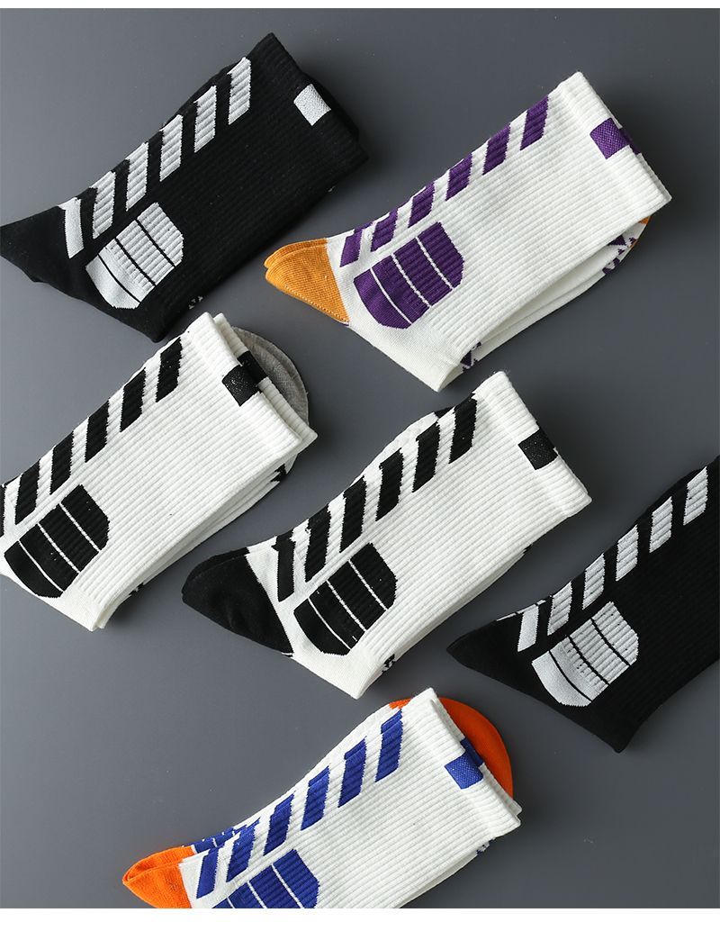 Basketball socks, sports socks, men's long sleeves, high top, men's medium sleeves, American style practical training_voghion.com