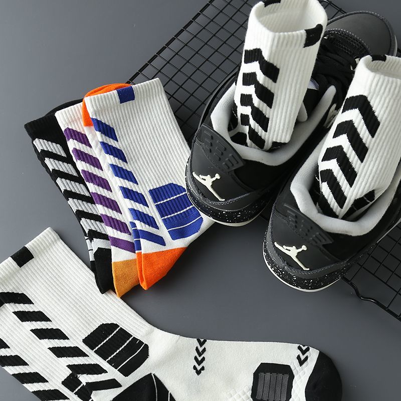 Basketball socks, sports socks, men's long sleeves, high top, men's medium sleeves, American style practical training_voghion.com