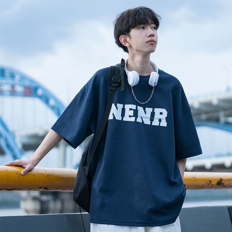 Japanese cityboy short-sleeved t-shirt men's 2023 summer new trendy brand casual loose t-shirt tops