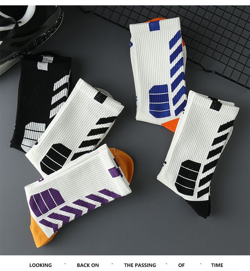 Basketball socks, sports socks, men's long sleeves, high top, men's medium sleeves, American style practical training_voghion.com