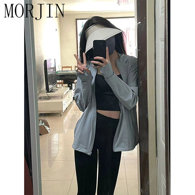 MORJIN冰丝凉感开衫防晒服外套女2023年夏季新款韩版宽松显瘦上衣