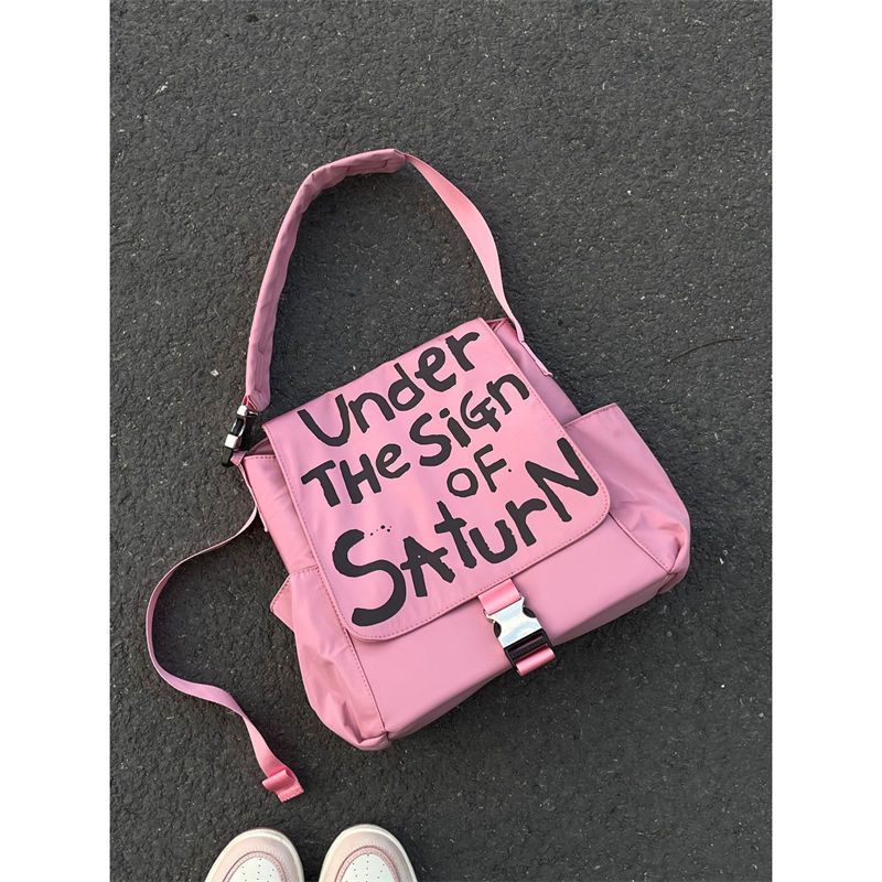  New Graffiti Shoulder Bag High School Student Messenger Bag Class Commuter Bag Tote Bag