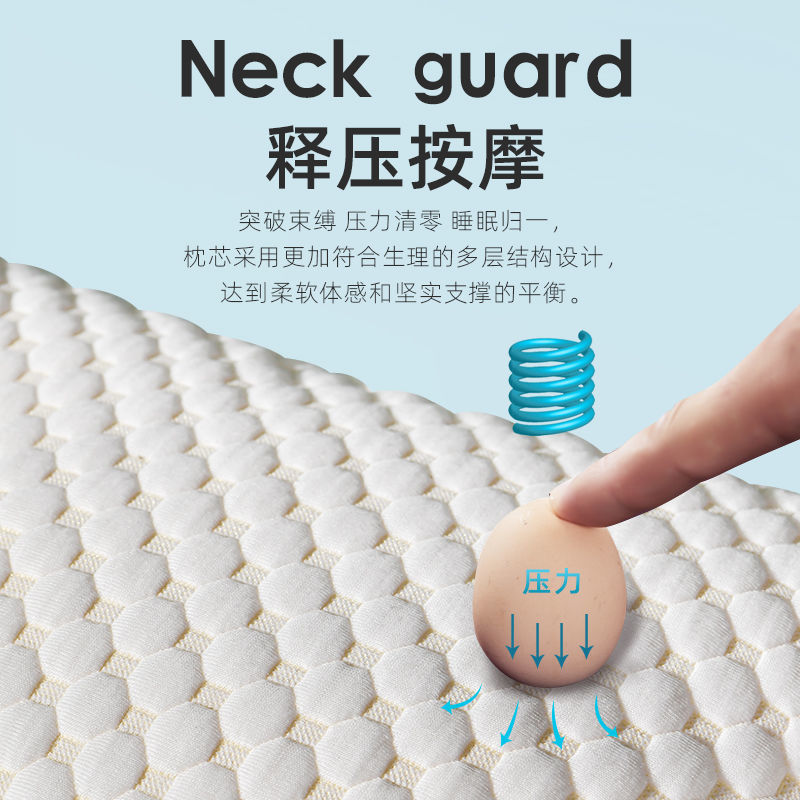抗菌防螨枕头护颈椎助睡眠酒店专用超柔软枕芯家用一对装单人整头