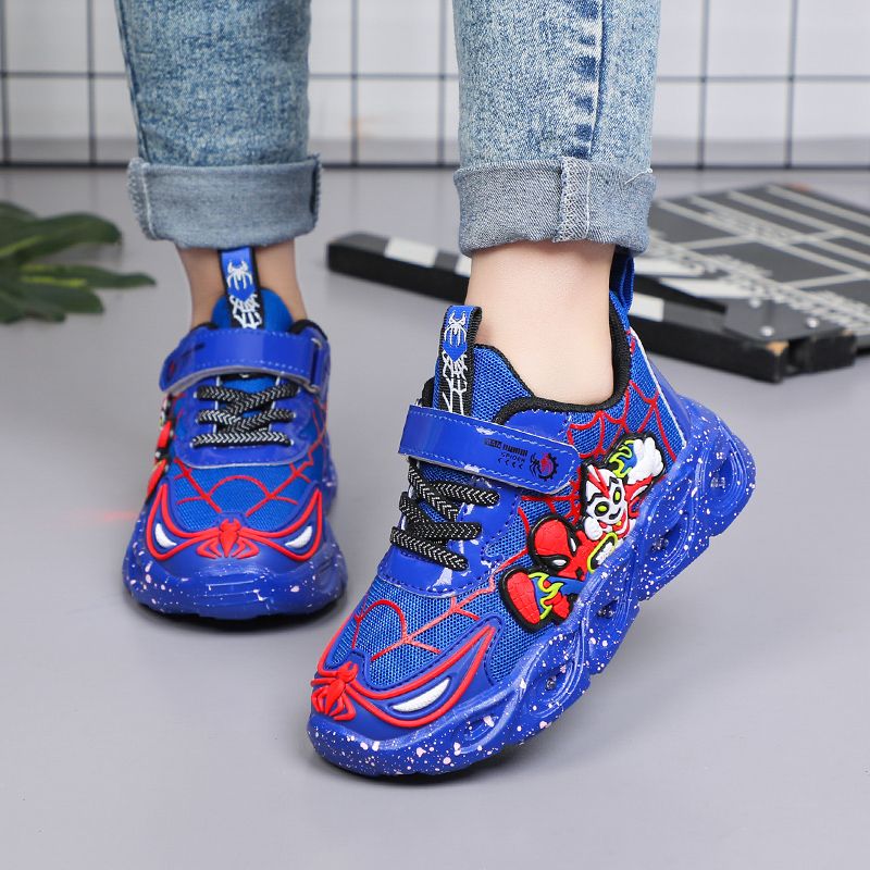 2023 spring and autumn new anti-mesh breathable children's sneakers with lights boys' shoes all-match student children's shoes