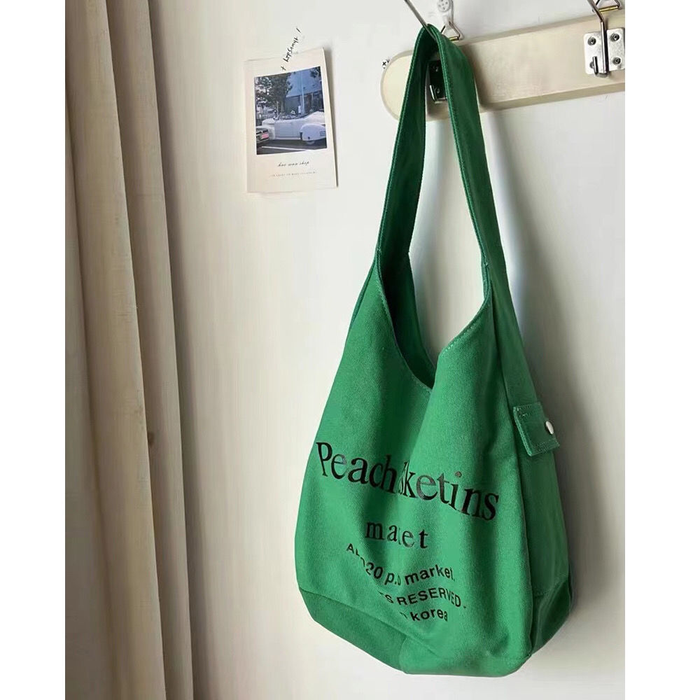 Letter canvas bag female  new trendy fashion tote bag student class large capacity Messenger bag shopping bag