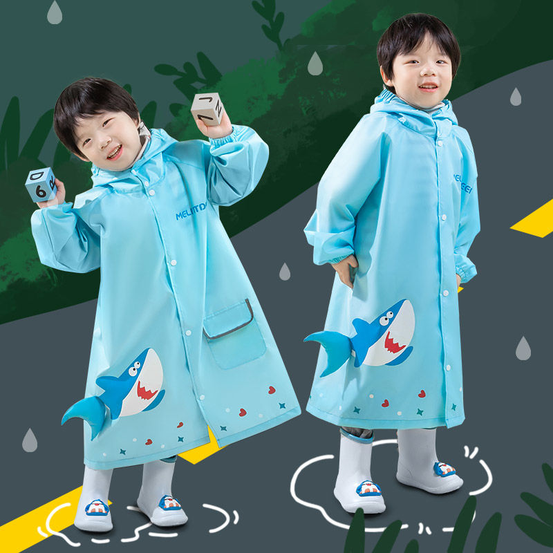 儿童雨衣新款女童带书包位雨衣雨鞋全套幼儿园男童一体式雨披