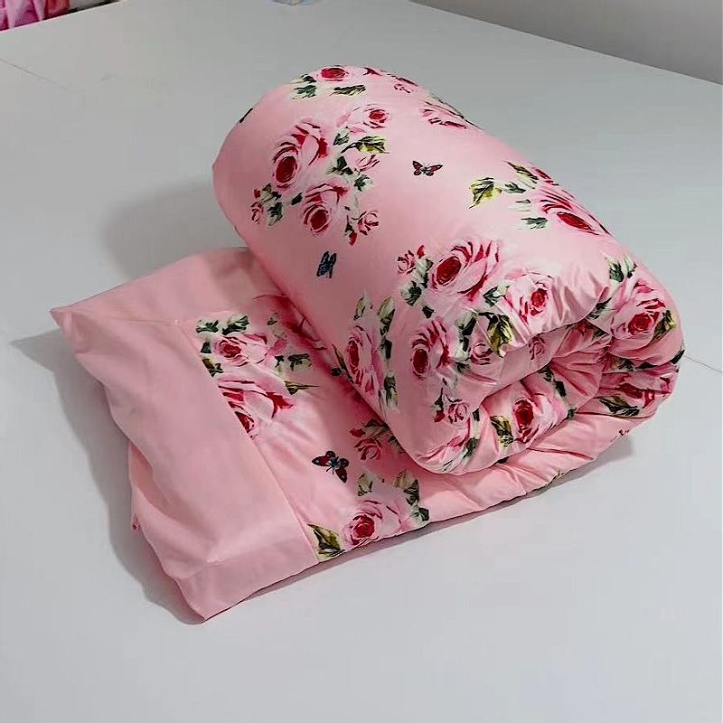 复古软缎棉花被子老式包边仿真丝棉花红色牡丹花杭州绸缎绿色结婚