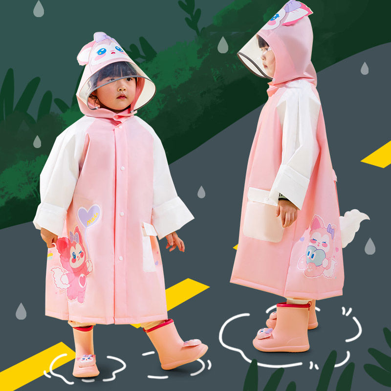 儿童雨衣女童2023新款3-6岁雨衣雨鞋三件套2防暴雨男童幼儿园雨披