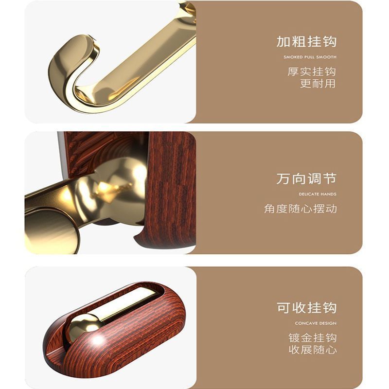 Folding hook strong rotating viscose kitchen bathroom porch door hanging clothes key free punching seamless sticky hook