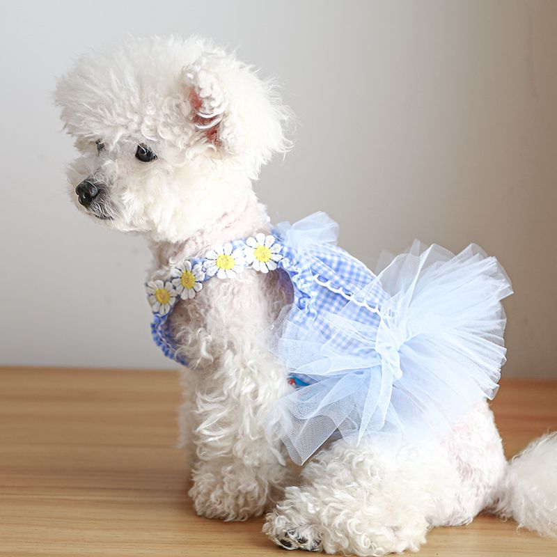 Pet cat princess gauze skirt summer dress thin section dog bichon Bomei Yorkshire Teddy clothes vest