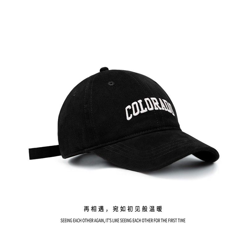 Baseball cap women's deep top big head circumference letters Korean version of all-match embroidery sunscreen face small wide curved eaves peaked hat men