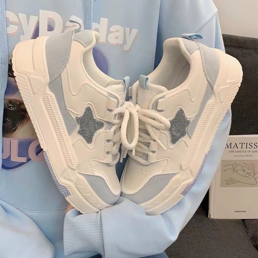 Milk fufu small white shoes female Korean version niche original casual single shoes  spring and autumn new thick-soled lightweight sneakers