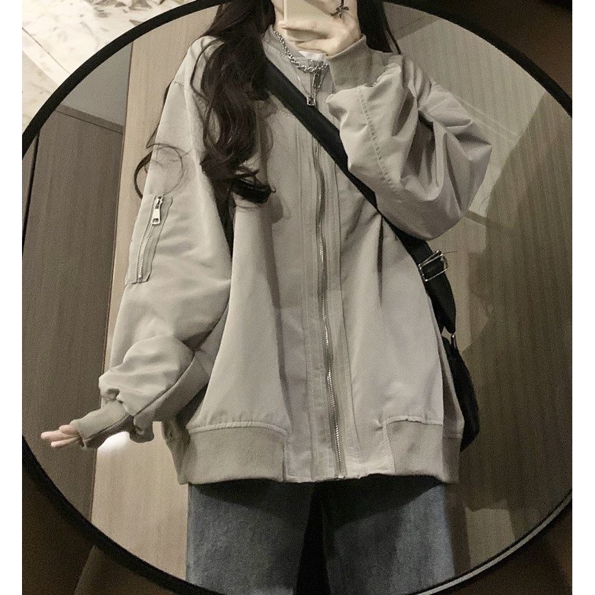 Jacket top trendy ins design sense niche casual baseball uniform 2023 new American style retro jacket female spring and autumn