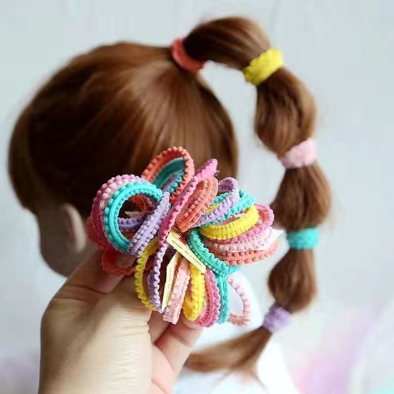 儿童糖果色皮筋宝宝扎头发绳不伤发女童编发头绳女孩弹性好橡皮筋