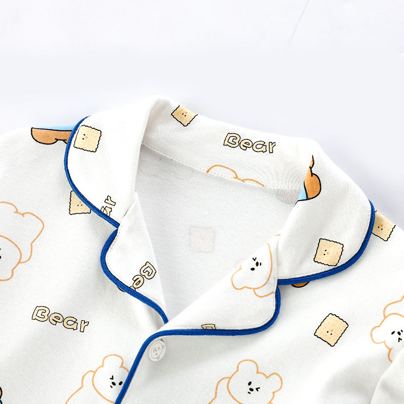 Children's high-end pajamas new spring and autumn girls' home clothes long-sleeved pure cotton big children's autumn clothes and long pants girls' suits