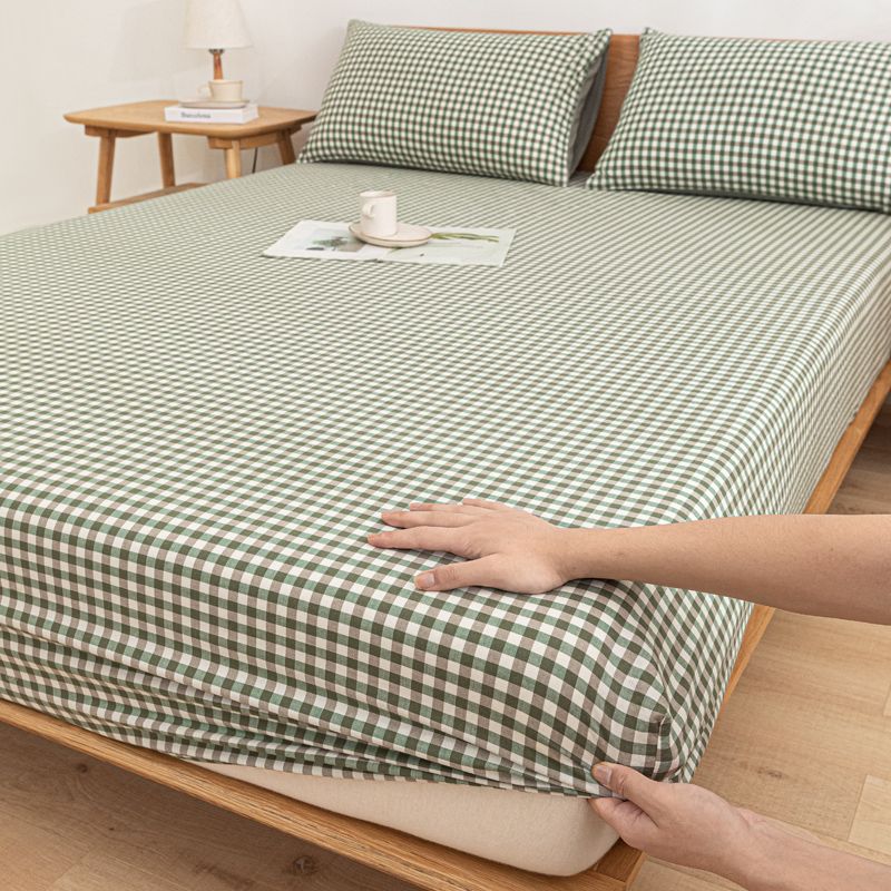 纯色纯棉床笠单件全棉1.5米榻榻米床单床垫保护套罩全包1.2三件套