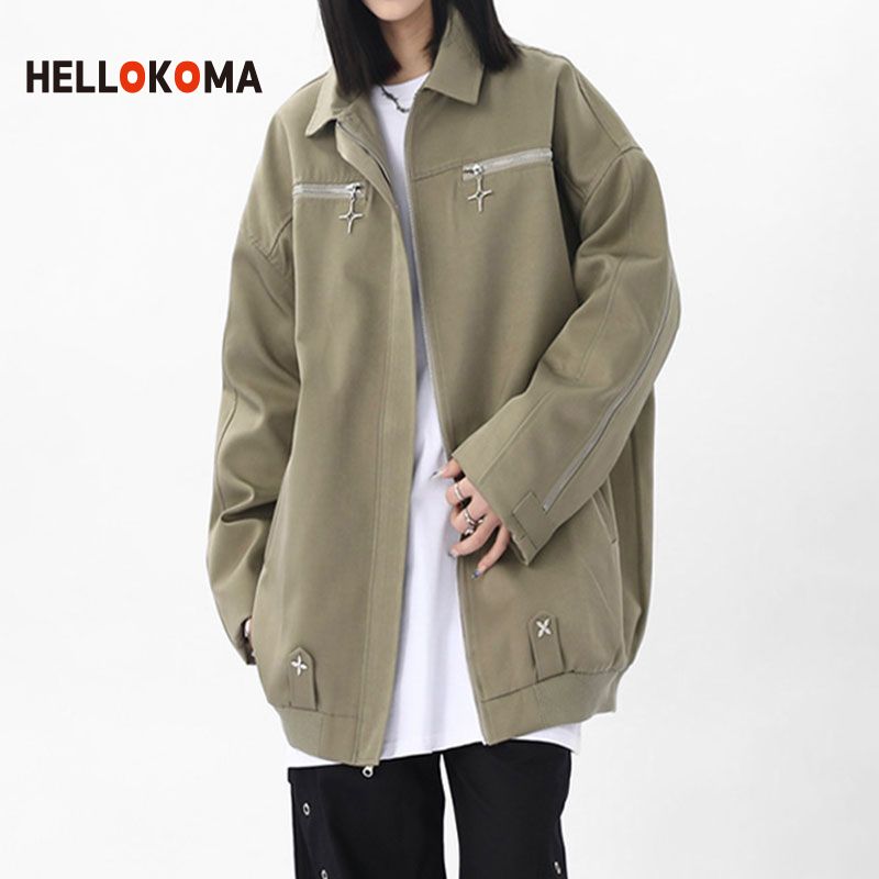 HK Japanese early spring wear a niche new college wind jacket women's jacket couple outfit ins flight suit jacket male