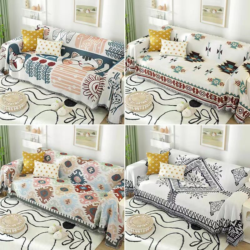 Nordic ins style universal sofa towel cover cloth full cover high-end sofa towel full cover one-piece four-season sofa cover blanket