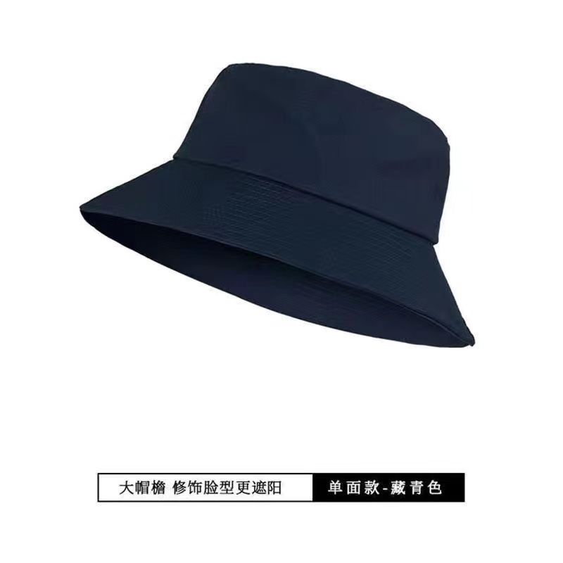黑色渔夫帽男潮夏季帽子男生大头围加大日系防晒遮阳帽男士太阳帽