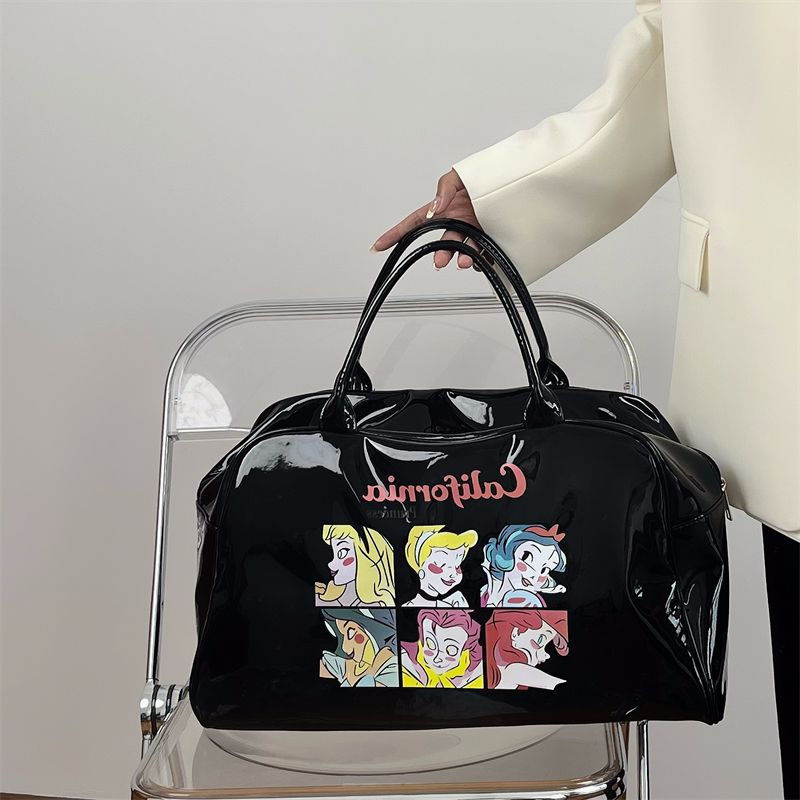 y2k hot girl print girl retro portable shoulder bag bag female 2022 new large-capacity fitness bag tote bag