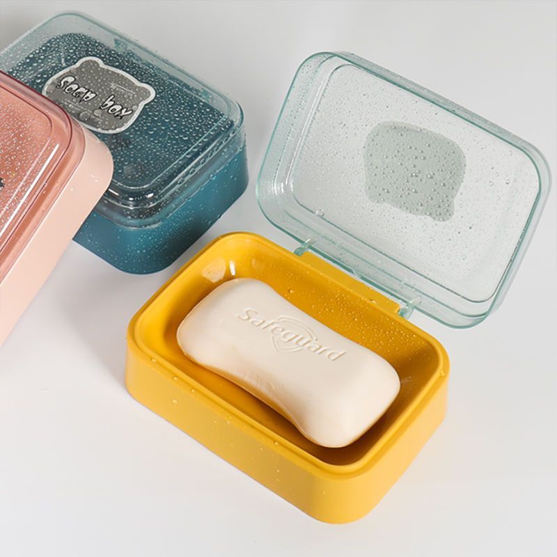 翻盖肥皂盒创意带盖沥水便携式学生宿舍卫生间家用浴室香皂盒子