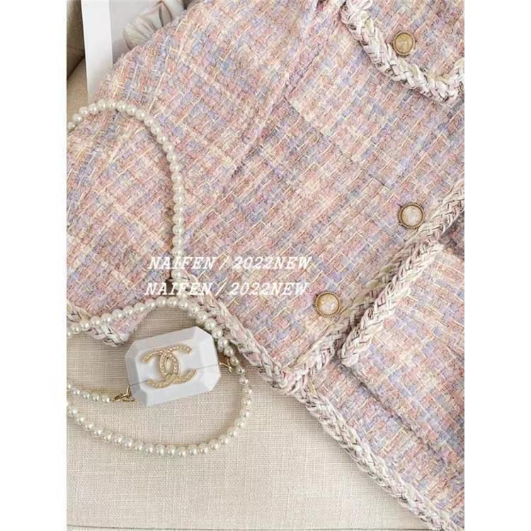  net red small fragrant wind jacket female spring and autumn small short tweed French Korean style top female thickened