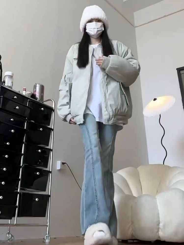 American new baseball uniform jacket for women spring and autumn new design pilot motorcycle jacket loose jacket for students