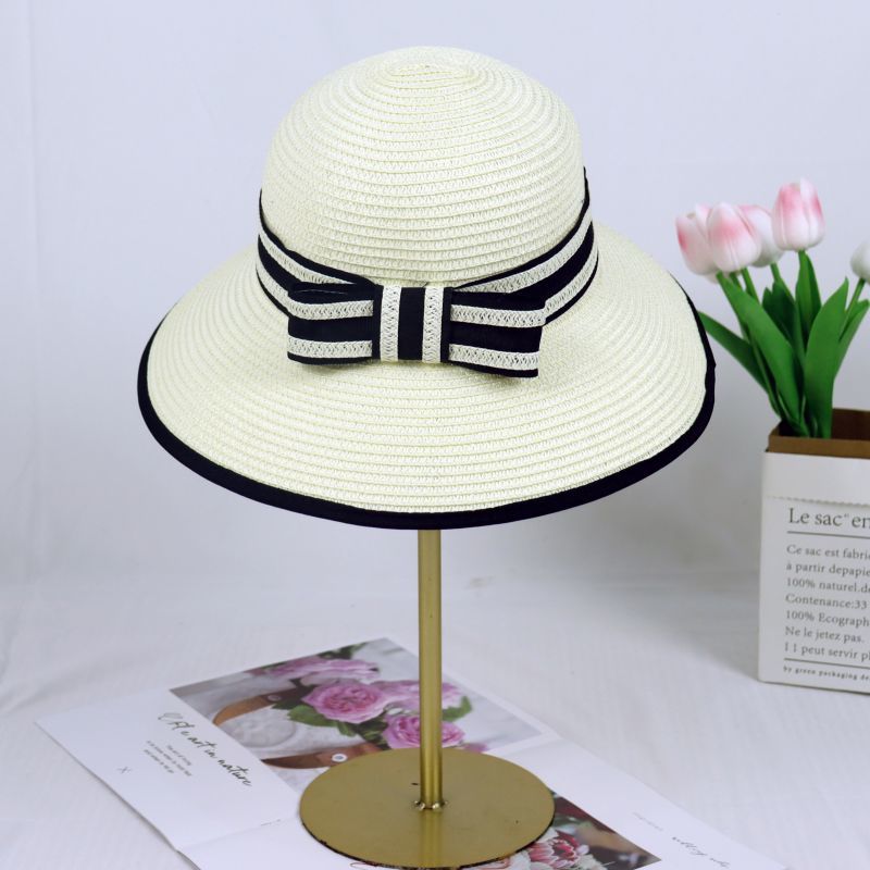 帽子女春夏秋时尚沙滩太阳帽渔夫盆帽防晒遮阳可折叠休闲遮脸草帽