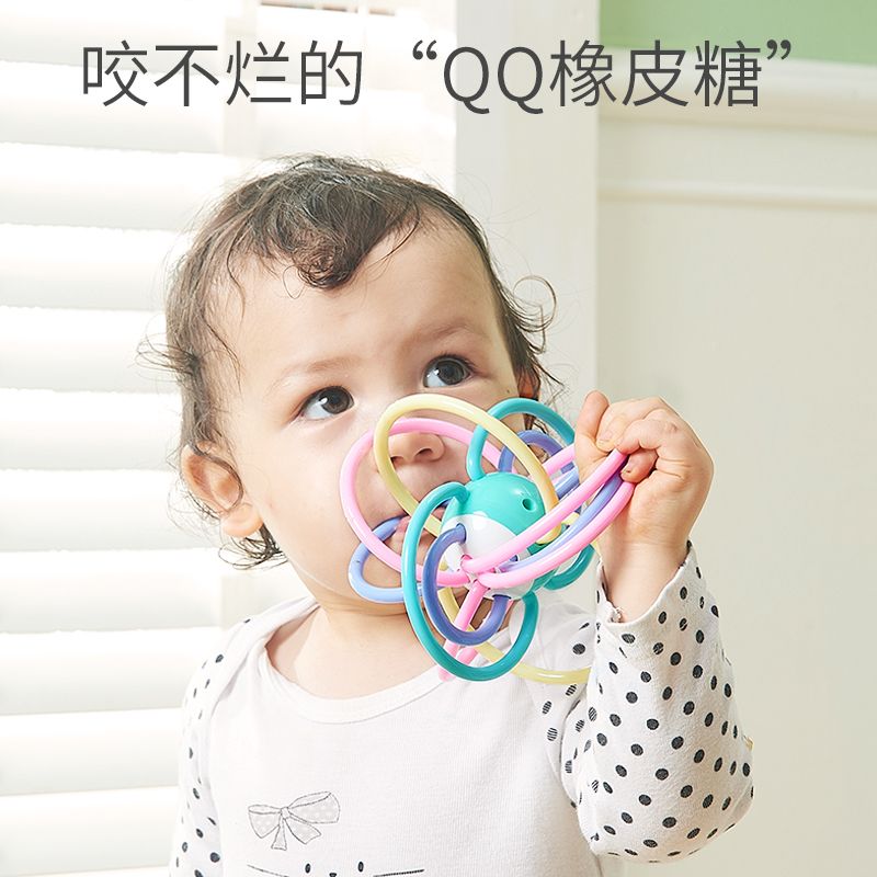 婴儿玩具0-6-12个月新生宝宝玩具益智早教幼儿牙胶手摇铃可水煮