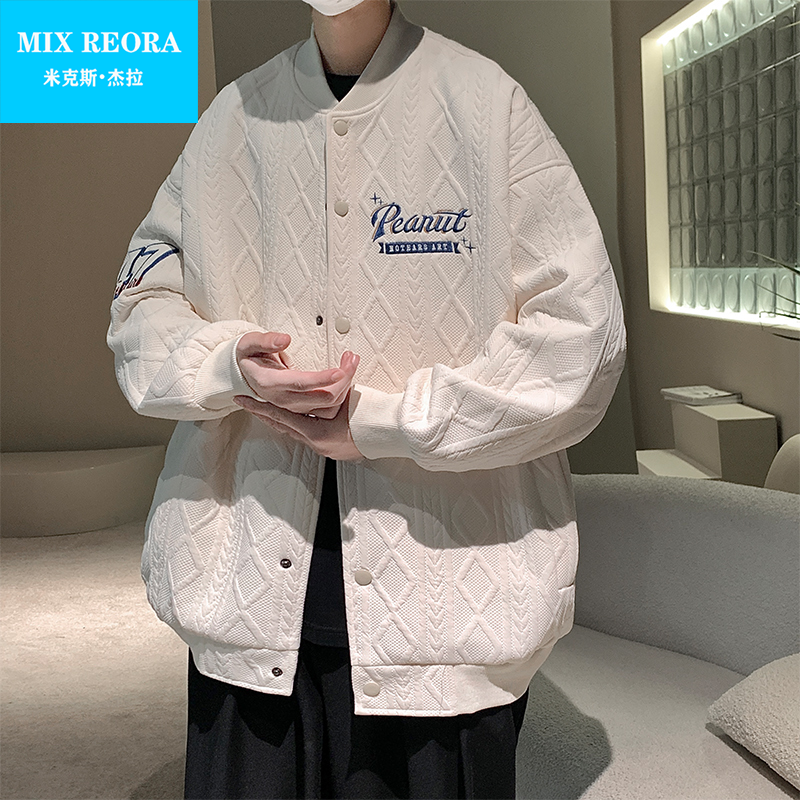 MIXGEROA棒球服男春秋季外套ins美式潮牌高街夹克新款冲锋衣