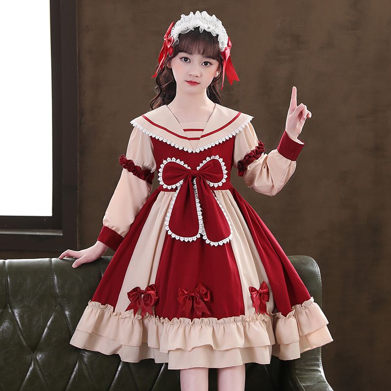 女童洛麗塔公主裙春裝兒童連衣裙生日lolita裙子女寶寶童裝衣服