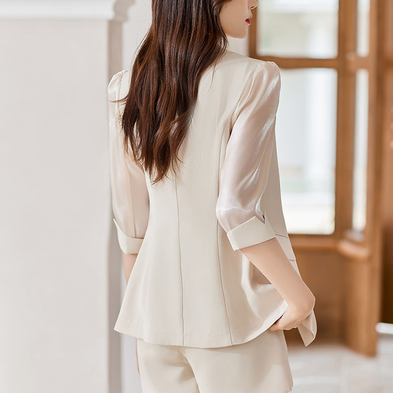 Fashion and high-end design niche goddess fan temperament suit suit female 2023 spring and autumn new all-match suit female