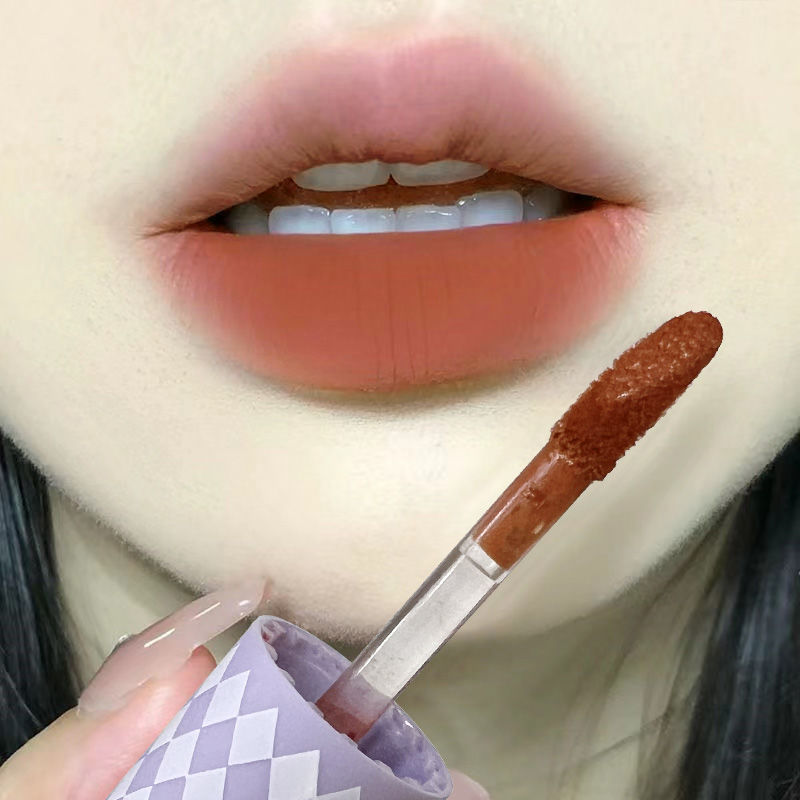 泰式奶杏咖ins輕奢空氣唇釉霧面啞光口紅不掉色學生素顏顯白平價