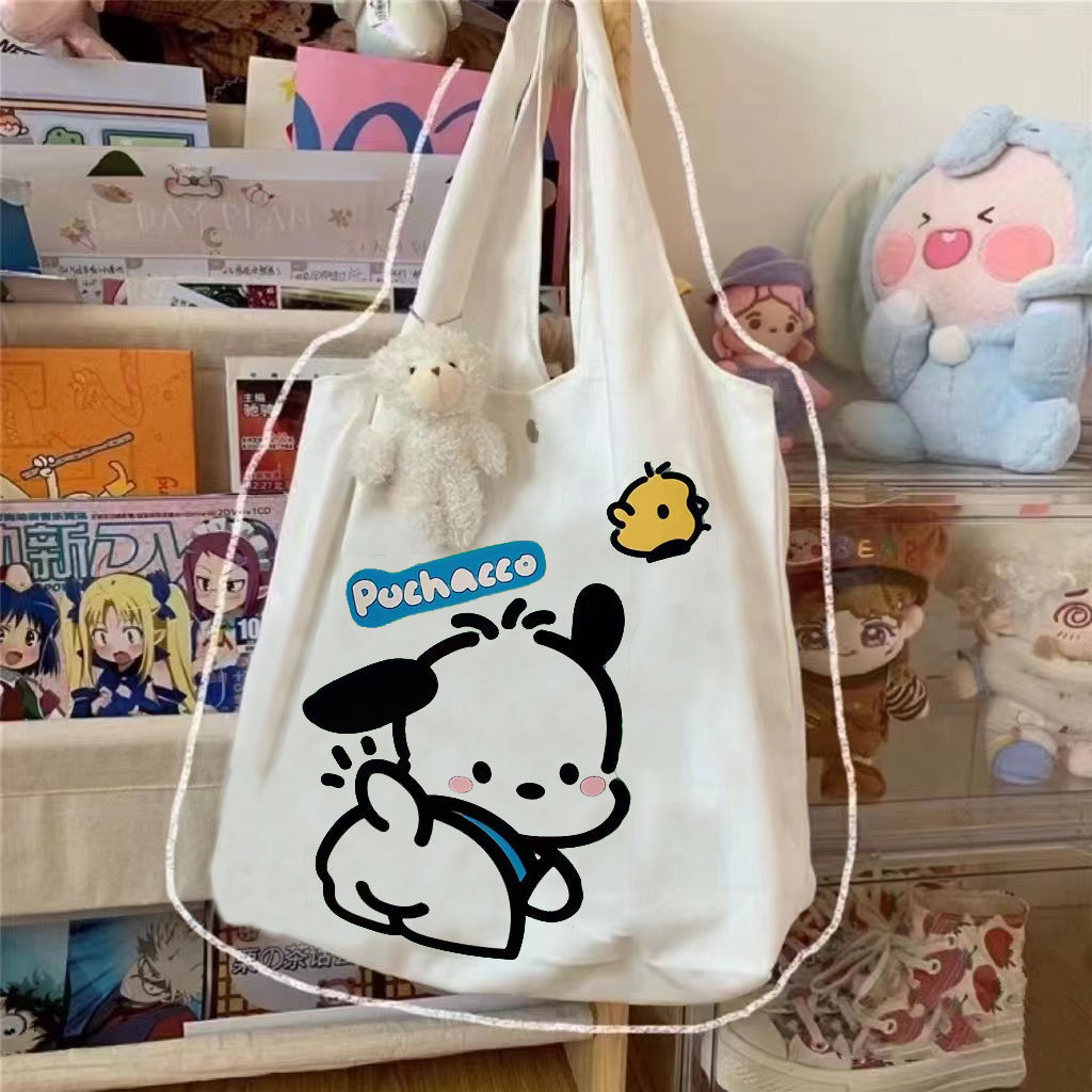Women's bag new 2023 canvas bag student book large-capacity tote handbag junior high school student shoulder bag