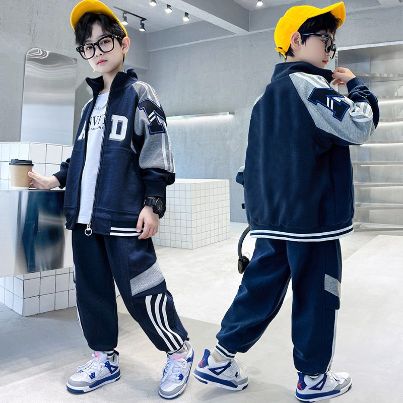 男童春秋裝套裝2023新款帥氣中大兒童衣服春季運動洋氣網紅時髦潮