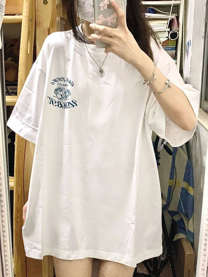 不起球2023新款短袖t恤女夏季学生韩版宽松设计感小众ins潮上衣服