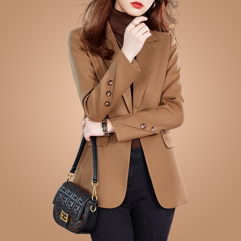 Suit jacket female spring and autumn 2023 new high-end small casual ladies all-match slim small suit jacket