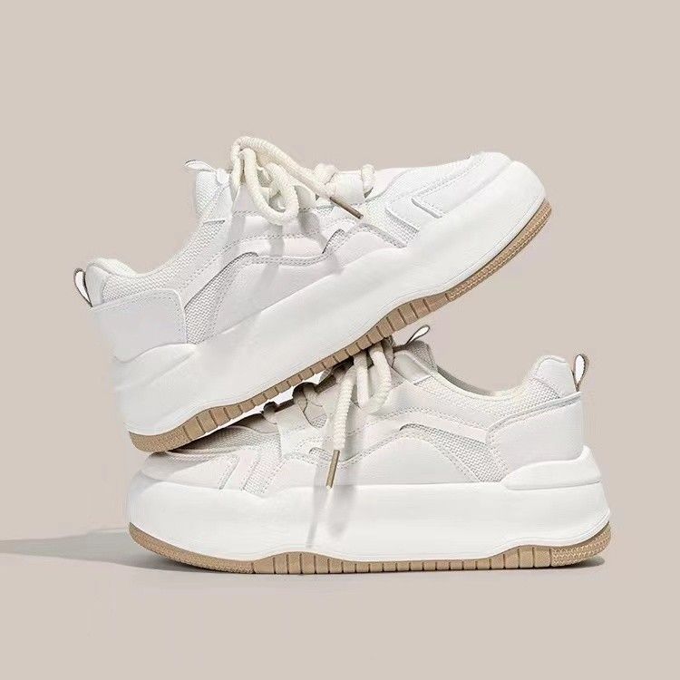 High-value women's shoes, small white shoes, women's  spring new all-match sports shoes, heightened thick-soled shoes, bread shoes