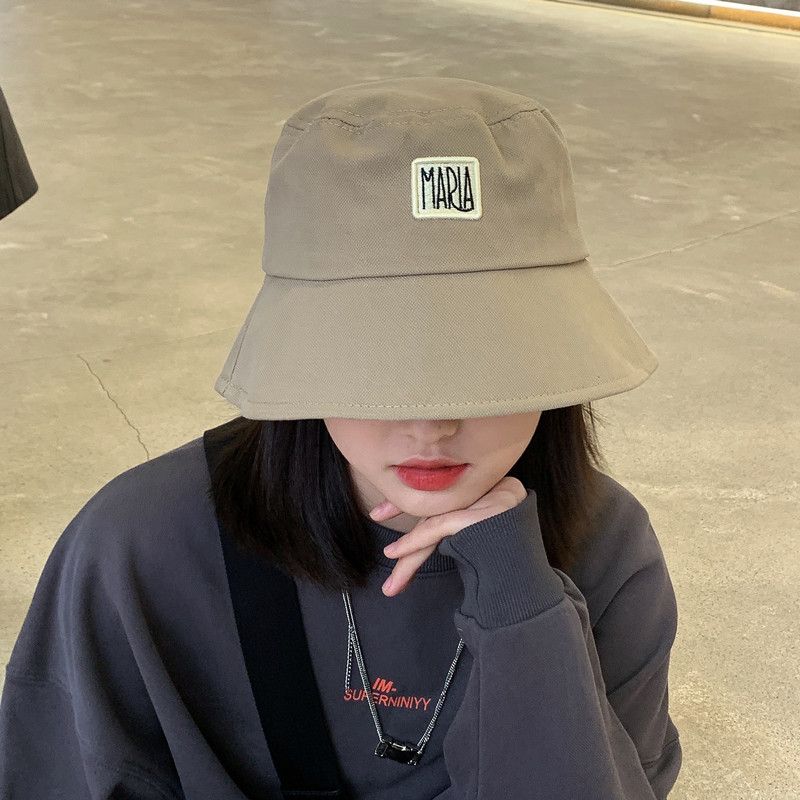 Black fisherman hat female Japanese patch hat ins wind sunscreen face shade sunshade summer all-match fisherman hat couple