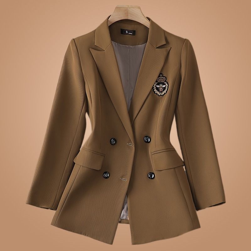 Plus-size women's fashion temperament thin suit spring and autumn 2023 new foreign style all-match high-end small suit jacket