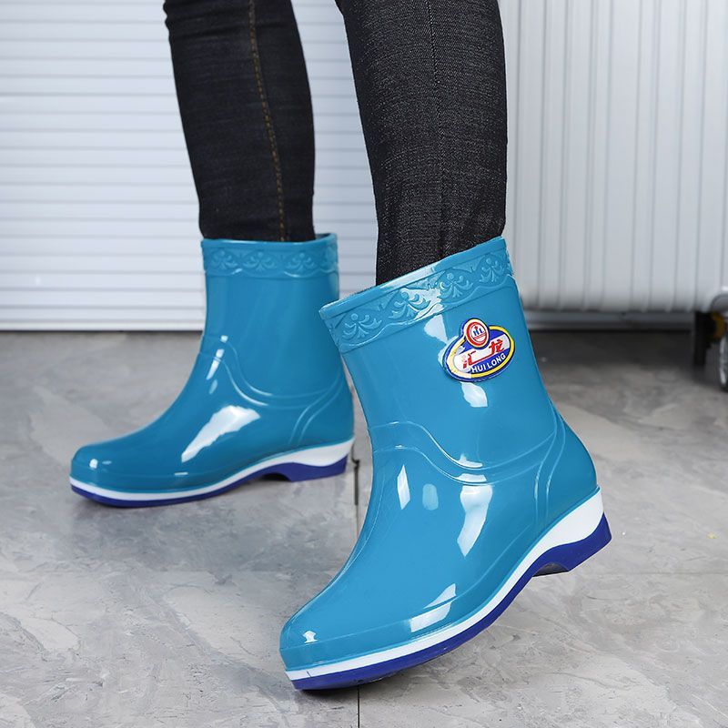 雨鞋女短筒成人中筒水鞋防滑加绒保暖时尚雨靴中低筒水靴防水胶鞋