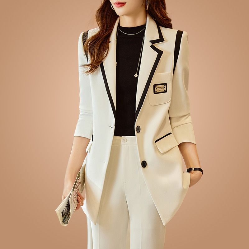 白色西装外套女春秋季新款气质高端设计感小众职业装正装西服套装