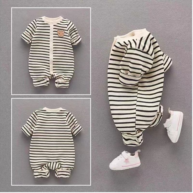 Baby jumpsuits, spring and autumn styles, newborn male and female baby clothes, thin harem clothes, super cute toddler spring outing clothes